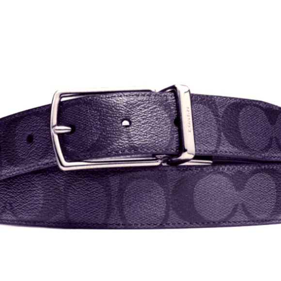 NWT New Coach Belt in Signature Canvas Black Print - Picture 1 of 6